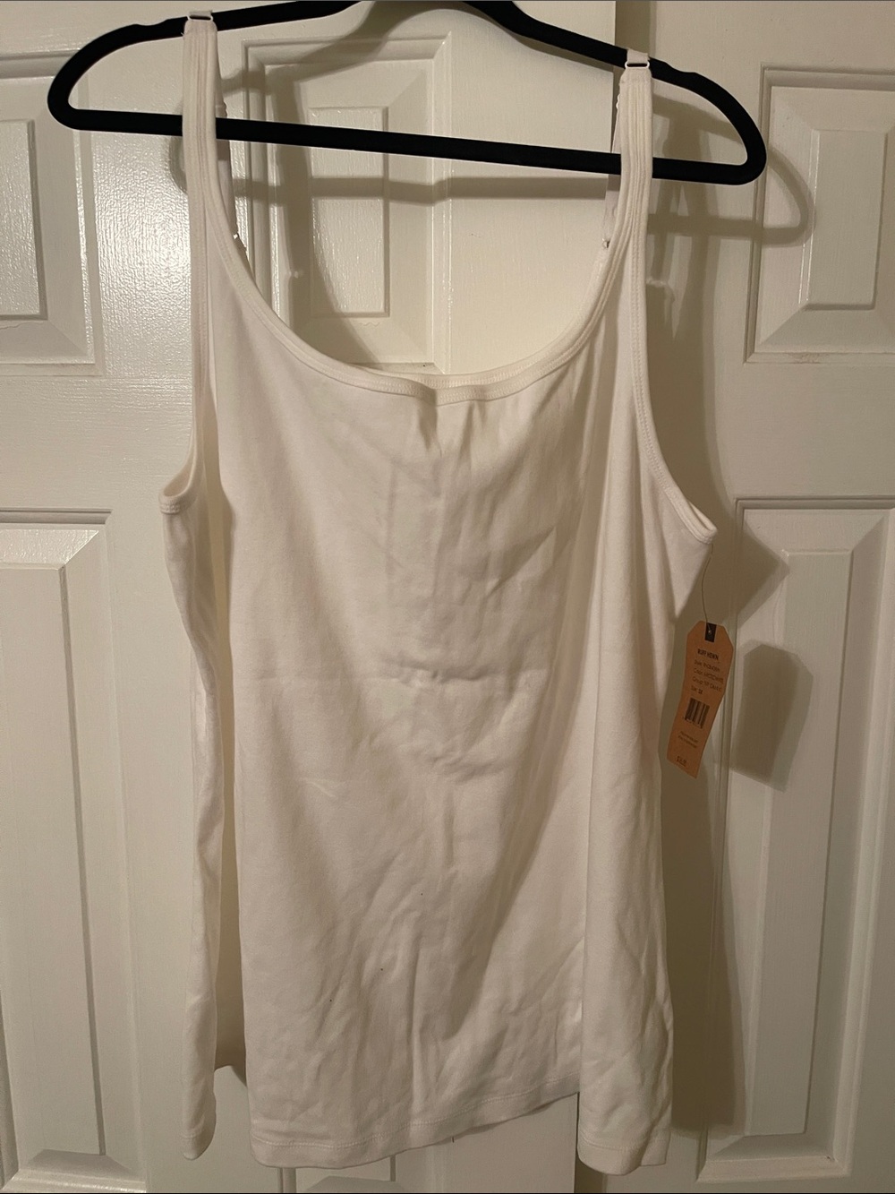 Ruff Hewn White Scoop Neck Tank Top